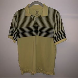 Yellow and navy striped Chaps golf polo